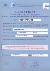 Certyfikat kompetencji zawodowej – logistyka